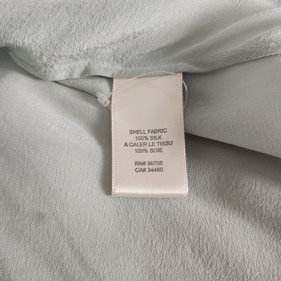 Rebecca Taylor Silk Tank Top Sea Blue Embellished Size 4 - Picture 5 of 8